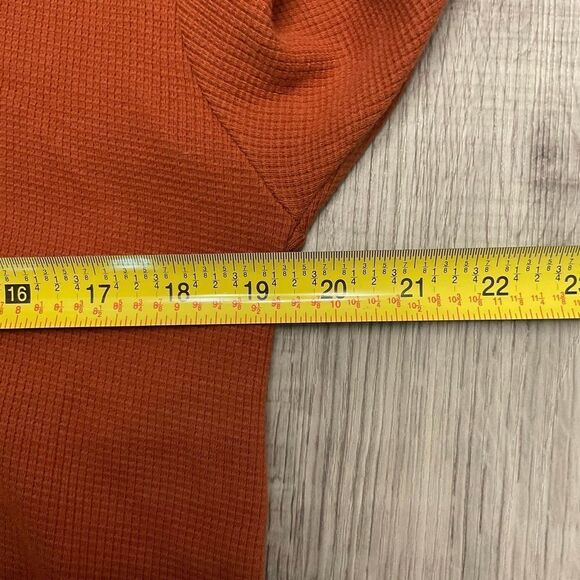 Pact Men’s Waffle-Knit Visit Crewneck Size S in A Burnt Orange - Picture 8 of 8